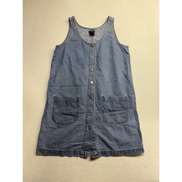 Route 66 Vintage 90’s Y2K Jean Pocket Button Dress SZ Small Denim - Picture 1 of 7